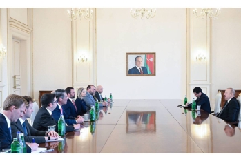 İlham Əliyev ABŞ nümayəndə heyətini qəbul edib