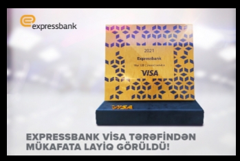 "Expressbank" VISA tərəfindən - MÜKAFATLANDIRILDI!