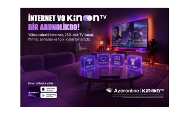 Sürətli internetlə daha çox əyləncə: “Azeronline” abunəçilərinə “Kinon TV” xidmətindən istifadə imkanı təqdim edir