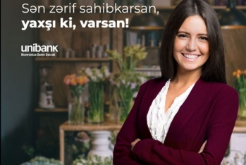 "Unibank"dan sahibkar xanımlara bayram hədiyyəsi: İLLİK CƏMİ 8% İLƏ KREDİT