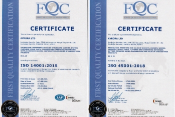 Avrora Qrup iki beynəlxalq sertifikat alıb -  İSO 14001:2015 və İSO 45001:2018