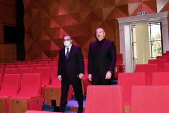 Prezident Gəncə Dövlət Dram Teatrının yeni binasının açılışında - İŞTİRAK EDİB