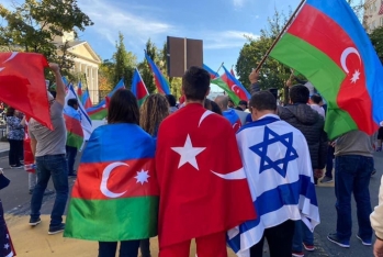 Azərbaycan diaspor təşkilatları Vaşinqtonda erməni təcavüzünə etiraz edib - Foto