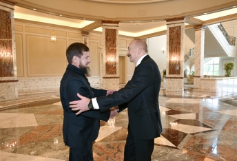 İlham Əliyev Ramzan Kadırovu qəbul edib - [red]FOTOLAR[/red] | FED.az