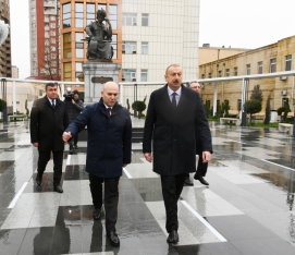 İlham Əliyev yeni salınmış parkda  - FOTOLAR | FED.az