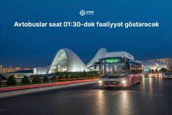 Avtobuslar yanvarın 1-də saat 01:30-dək işləyəcək