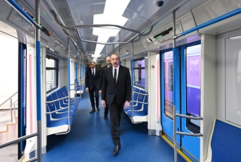 Prezident yeni nəsil metro qatarları ilə tanış olub - FOTOLAR | FED.az