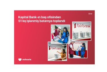 Из головного офиса Kapital Bank передано на утилизацию 51 кг использованных батареек