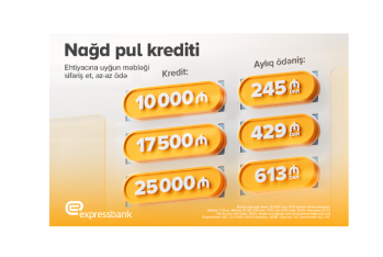 Böyük planların üçün rahat kredit təklifi - EXPRESSBANKDA