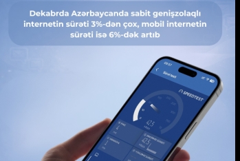 Azərbaycanda sabit genişzolaqlı internetin sürəti 3%-dən çox artıb