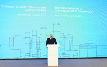 Mingəçevirdə “8 Noyabr” Elektrik Stansiyasının açılış mərasimi keçirilib | FED.az