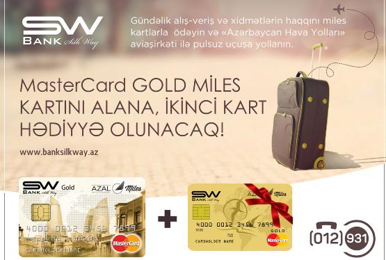 Bank Silk Way «MasterCard Miles 1+1» adlı yeni kampaniyasına start verir