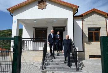 Prezident İlham Əliyev Laçının Bəylik kəndinin açılışında iştirak edib