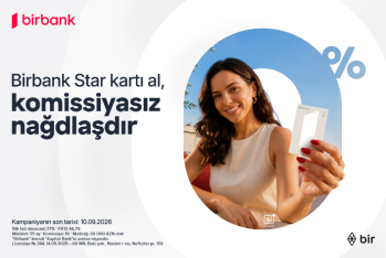 Birbank Star kartını indi sifariş edin, nağdlaşdırmanı komissiyasız edin