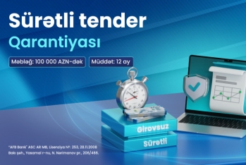AFB Bank-dan cəmi 1 iş gününə - [red]“Sürətli Tender Qarantiyası”[/red] | FED.az