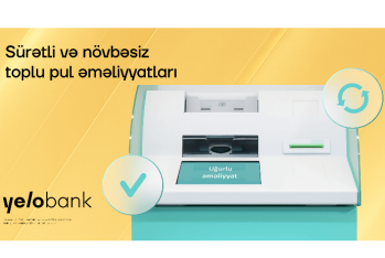 Yelo Bank müştərilərinin rahatlığı üçün toplu mədaxillər - "KorpON" TERMİNALLARINDA!
