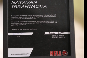 “Hell Energy” “OBA”nı təşəkkürnaməylə təltif etdi – [red]FOTO [/red] | FED.az