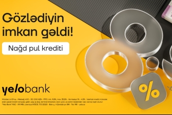 Yelo Bank-da kredit faizləri artıq - 8.9%-DƏN BAŞLAYIR!