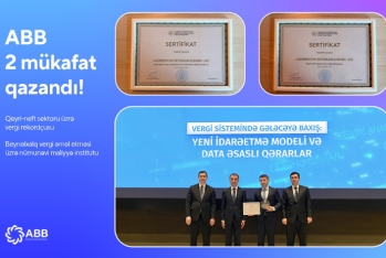 ABB Dövlət Vergi Xidmətinin - 2 MÜKAFATINI QAZANDI