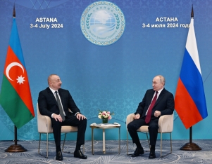Astanada İlham Əliyevin  Vladimir Putin ilə görüşü olub  - FOTO | FED.az