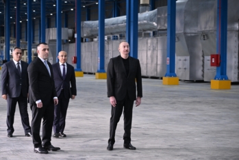 Goranboyda tikinti materialları istehsalı müəssisəsi istifadəyə verilib