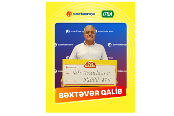 "OBA" marketlər şəbəkəsindən alınan lotereya bileti - 50 000 AZN UDUŞ GƏTİRDİ