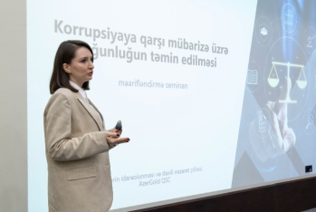 “AzerGold” QSC-də korrupsiyaya qarşı mübarizə üzrə maarifləndirmə seminarı keçirilib