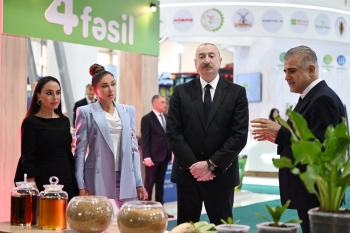 Prezident 19-cu “Caspian Agro Week” və 31-ci “InterFood Azerbaijan” sərgilərində - FOTOLAR | FED.az