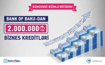 "Bank of Baku"dan - BİZNES KREDİTLƏRİ –  2.000.000 AZN-DƏK VƏ KOMİSSİYASIZ!