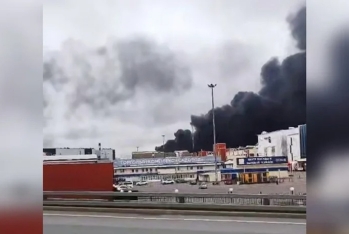 Moskvada azərbaycanlı iş adamlarına məxsus bazar yanır - VİDEO