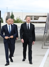 İlham Əliyev “BakuBus”un Gəncə Avtoparkının açılışında iştirak edib - FOTOLAR | FED.az