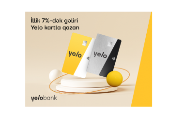 "Yelo Bank"dan kart qalığına illik - 7% GƏLİR