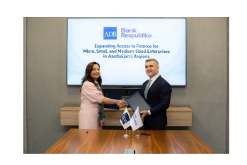 Bank Respublika Asiya İnkişaf Bankından regionlarda sahibkarlığın inkişafı üçün - 40 MİLYON ABŞ DOLLARI CƏLB EDİB