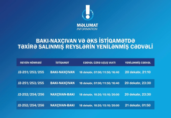 Naxçıvana üçüşlarla bağlı yeni tarix açıqlandı - AZAL-dan MÜRACİƏT | FED.az