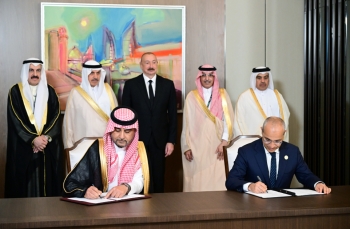 Prezident Ərəb Koordinasiya Qrupuna daxil olan üzv qurumların rəhbər şəxslərini qəbul edib - FOTOLAR | FED.az