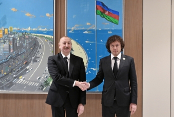 İlham Əliyevin Gürcüstanın Baş naziri ilə görüşü olub