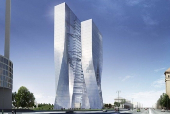 Azərbaycan Mərkəzi Bankının inzibati binası yüksəlir – YENİ FOTOLAR