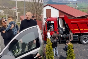Prezident balaca Ayazın ailəsinə “Kamaz” hədiyyə etdi - ViDEO