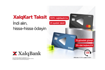 Xalq Bankdan yeni - XalqKart Taksit kartları