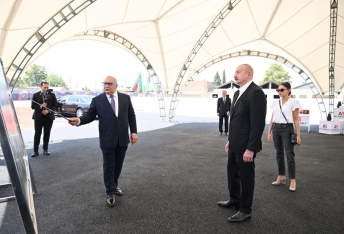 Prezident Gəncədə bazalt məhsullarının istehsalı müəssisəsinin təməlini qoyub - [red]YENİLƏNİB[/red] | FED.az