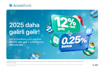 AccessBank müddətli manat əmanətləri üzrə 0,25%-lik əlavə fürsət təklif edir