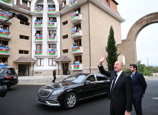 Prezident Qarabağ Universitetinin tələbə yataqxanasının açılışında - FOTOLAR | FED.az