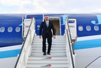 İlham Əliyev Qırğızıstana dövlət səfərinə gəlib