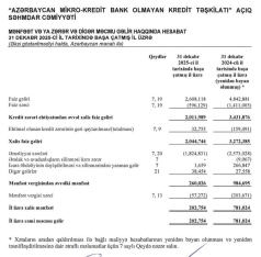 “Azərbaycan Mikro-Kredit” BOKT-un uğursuz nəticələri - [red]XALİS MƏNFƏƏT 4 DƏFƏ AZALDI[/red] | FED.az