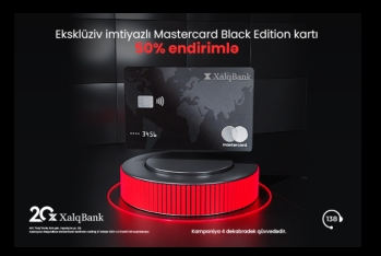 Xalq Bankdan MasterCard Black Edition kartına - 50% ENDİRİM