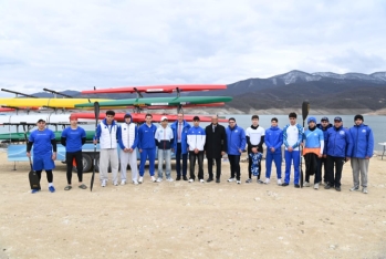 Beynəlxalq kanoe federasiyalarının prezidentləri Sərsəng su anbarına baxış keçiriblər - FOTOLAR