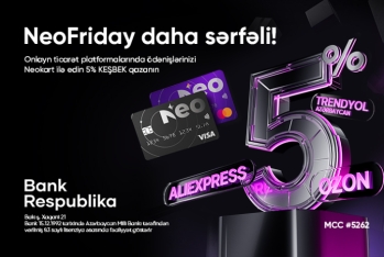 Neokart sahibləri Black Friday-də 5% keşbek qazanacaq!