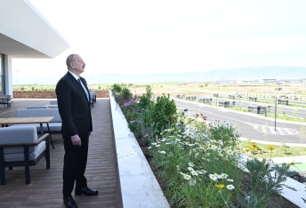 Prezident İlham Əliyev Ağdam Dəmir Yolu və Avtovağzal Kompleksinin açılışında - FOTOLAR | FED.az