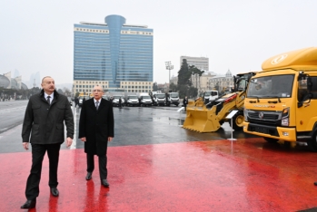 Prezident xüsusi təyinatlı avtomobillərlə tanış olub - FOTOLAR - YENİLƏNİB