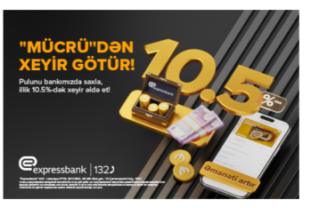 Əmanətinizə illik 10.5% artım – EXPRESSBANKDA
